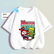 Maizen Sisters Cartoon Printed Tshirt For Kids | Ready Stock | Tshirt Budak Lelaki | 100% Cotton | S