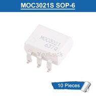 10pcs MOC3021 MOC3021S SOP-6 MOC3021SR2M SMD Triac Driver Output Optocoupler New Original