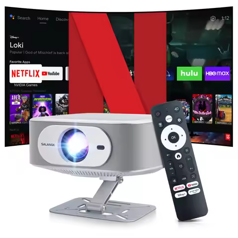 Salange Netflix Projector P92MAX Smart Android 13 1080P BT5.2 WiFi6 12000L Electronic Focus Auto Key