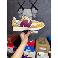 Pure Original New Balance 327 Brown Breathable Oxford Fabric Suede Stitching Low-Top Retro Casual Ru