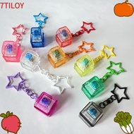 7TILOYSHOP Finger Keyboard Caps, DIY Keyboard With Light Fidget Keychain, Keys Button Relief Stress 