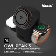 ＜荃灣門市現貨＞ 全新行貨 Vinnic OWL PEAK 3 磁吸無線充電座  Qi2.2 25W 快充、支援 Apple/Samsung 雙系統手錶 完美支援 Apple Watch 及 Sams