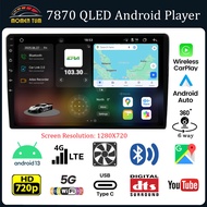 🔥READY STOCK 7870S QLED Car Android Player (1280*720, 9/10 Inch, Android 13, Carplay, DTS, 6-Way 360