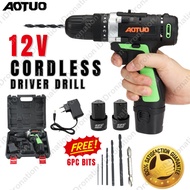 🔥PROMO Cordless Drill 12V Li-Ion Lithium Rechargeable Battery Power Drill Electric Screwdriver Tools Machine Dual Speed