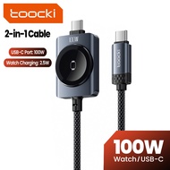 Toocki 100W  2 In 1 Type C To Type C Ultra-Fast Charging Cable With 2.5W Magnetic Watch Cable Fast C