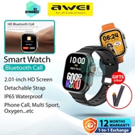 Awei H37 Sport Smart Watch 2.01 Inch HD Display Bluetooth Calling Heart Rate Fitness Watch Awei Smar