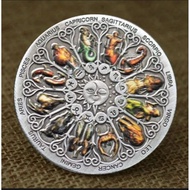 Limited Edition Zodiac Collection Coin with 12 Embossed Astrology Symbols