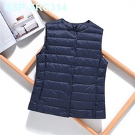 ＜905＞UNIQLO Uniqlo Lady Down The Tank Without Collar Ma3 Jia3 V-Neck Big Yards Waistcoat Vest Round 