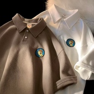 Korean Fashion Short Sleeve polo T-Shirt For Men polo Shirt Wide form Men'S polo Shirt With Collar -