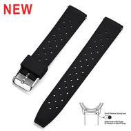 Tropic Silicone Watch Strap 20mm 22mm for Seiko for Fossil Wrist Band for Oris Quick Release Strap R