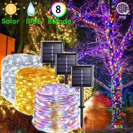 Ready stock 32M 300LED Solar Lighting Powered Twinkle Starry String Copper Wire Light 8 Modes Fairy 