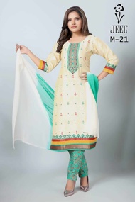 Jeel Kurti with Pants and Dupatta Size S  3XL