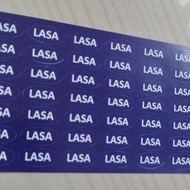 Oval Blue lasa label Sticker