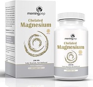 Magnesium Bisglycinate Chelate 240 Vegi Caps 200mg Elemental per Serving, Our Fully reacted (TRAACS) Albion Magnesium Has The Highest Level of Absorption, Helps Function Muscles Bones and The Heart