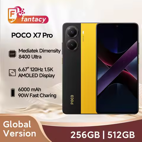 Global Version POCO X7 Pro 5G MTK Dimensity 8400 Ultra 50MP OIS Camera 6000mAh 90W HyperCharge 6.67"