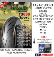 Timsun TS689 Sport 110/70-17 120/70-17 140/70-17 150/70-17 160/60-17 Tire Tyre MT15 MT25 R25 Ninja250 Z250 250NK TNT25 DOMINAR 400 DUKE200