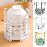 FREEYIO785BH Cabinet Dishes Storage Rack, Retractable Multi-Functional Bowl Holder, Durable Removabl