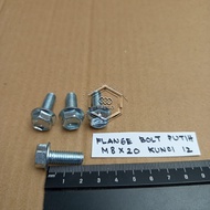 12 KEY CAP BOLT 2CM LENGTH M8X20 2 CM WHITE 20MM 20 MM FLANGE BOLT Bolt M8 X 20 BOLT 8X20 8 X 20 PIT