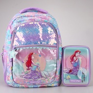 Smiggle backpack  and pencil case mermaid school bag for primary Children