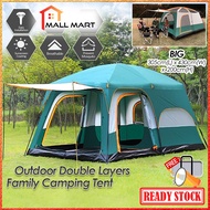 MallMart Double Layers Tent 8-12 Person Large Camping Tent MKH003 Waterproof Family Tents for Outdoo