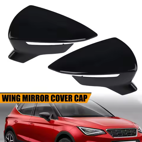 Rear View Mirror Cover Cap For Seat Ibiza Mk5 V 6F KJ1 2017-2023 Leon Lion Mk3 III 5F ST / FR / Cupr