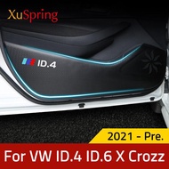 Car Door Anti-dirty Anti-kick Protective Mat Pad Cushion Sticker Garnish For VW ID.4 ID4 ID.6 ID6 X 
