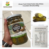 [Halal] Always Fresh Whole Cucumber Sour Dill Pickles (24oz/680g)