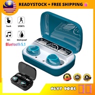 READY STOCK🇲🇾 DAMIX TWS With Powerbank Wireless Bluetooth 5.1 9D Surround Sound HiFi Earphone Earbud