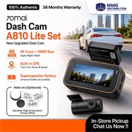 70mai A810 Lite Set | 4K Resolution HDR | 4G Connectivity | Compact Size | Supercapacitor | App & Vo