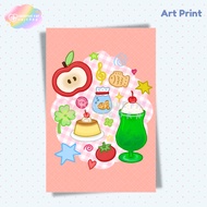 Heisei Retro / Juminocore Art Print by Creative Fat Unicorn