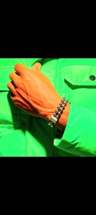 極美如新 絕版法國迪奧 Christian Dior雙排銀色鏡面圓珠古董手鍊