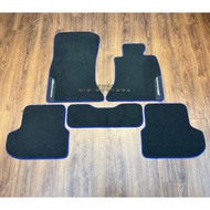 BMW F10 Floor Mat Car Carpet M Performance F10 5 Series Karpet Blue Line OEM Velcro Magic Tape Non S