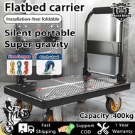 Azuer Foldable Trolley Cart Heavy Duty Multi-Function Push Cart Trolley Heavy Duty 400KG/600KG