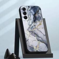 1pc Creative Marble White & Blue Texture Pattern Straight Edge Cube Liquid Soft Silicone Phone Case 