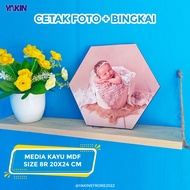 HEXAGONAL MDF FRAME PHOTO PRINTING HEXAGONAL PHOTO/ SIZE 8R 20x24 CM | COSTUME DESIGN - AESTHETIC DE