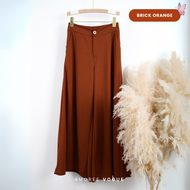 Free Size (S-L)  Botcut Ironless Mose Crepe Plazo Pants Muslimah (3210)