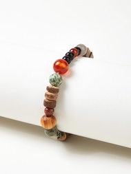 Cider Stone Beaded Bracelet