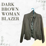 Dark Brown Woman Blazer