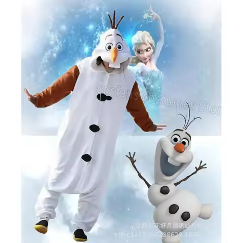 Ewong Role playing costumes frozen Olaf snowman pajamas adult jumpsuit party dress wool cartoon paja