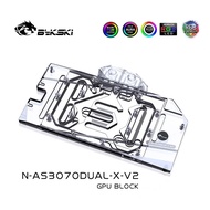 Bykski N-AS3070DUAL-X-V2 WaterBlock Use for ASUS DUAL RTX3070-8G/GAMING GPU Card/Full Cover Copper R