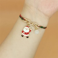 Creative Christmas Glow Bead Bracelet for Women Exquisite Elk Santa Cl