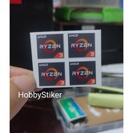 Premium glossy amd ryzen 3 sticker for pc laptop