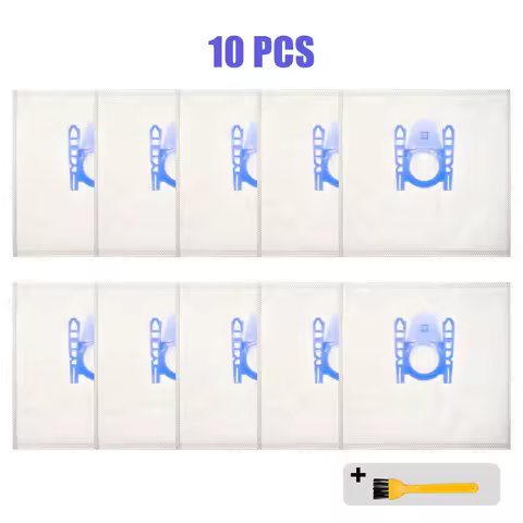10 Pcs Vacuum Cleaner Bags +1 Brush for Siemens Q5.0 VSQ5X1230 VSZ3XTRM11 VSQ5 X 12 M1 - Compatible 