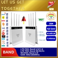 【 Modified】 4G Lte Cpe Unlocked 4G Router Tanpa Wayar dengan Kad Sim Slot-300Mbps Wifi Router wifi Hotspot 4 Antena