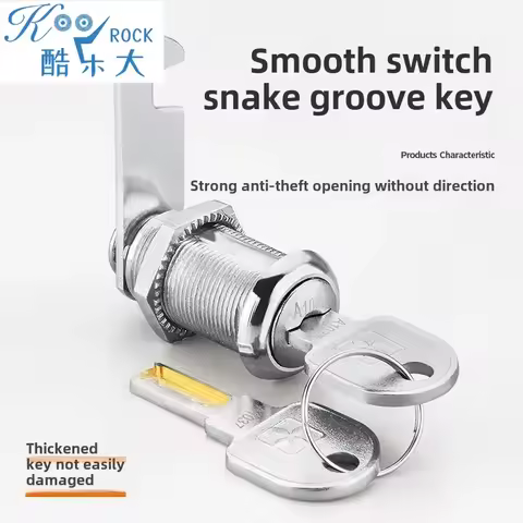 Black Cam Lock for Metal File Cabinets/Office Desks - Storage Locker, Mailbox & Wardrobe Replacement