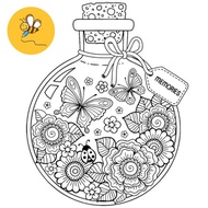Perfume Coloring Pages - Set of 20 A4 A5 Coloring Pages for Wax and Pencil - COLORING PAGES