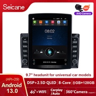 Seicane QLED 9.7 Android 13.0 หน่วยหัววิทยุ GPS รถยนต์สำหรับนิสซันฮุนไดฮอนดาโตโยต้า Kia Borrego / M
