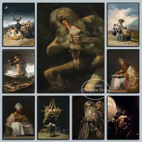 Witches Sabbath By Francisco De Goya The Colossus Canvas Painting Prints Posters Classical Portrait 