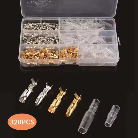 240Pcs 3.5mm/320Pcs 4mm Car Auto Motorcycle Bullet Terminal Male Female Wire Bullet Crimp Connectors
