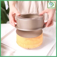 6 / 8 Inch Non-Stick Gold Carbon Steel Cake Mould with Removable Base Loyang Kek Bulat